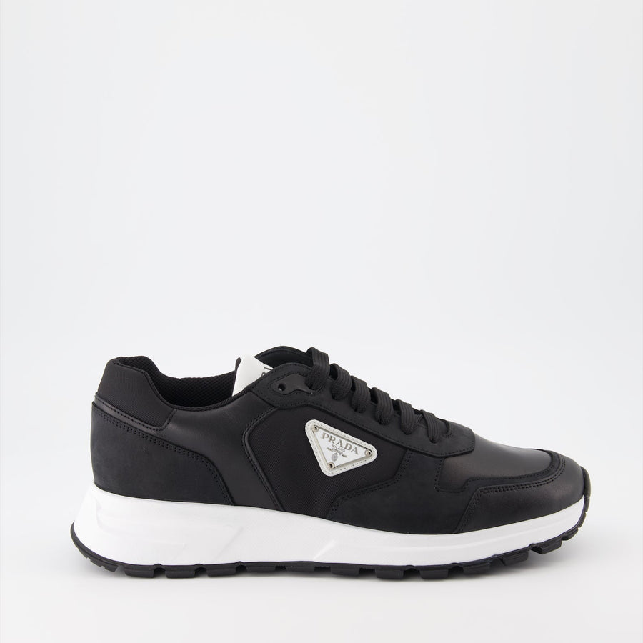 Prada Leather and Re-Nylon Sneakers