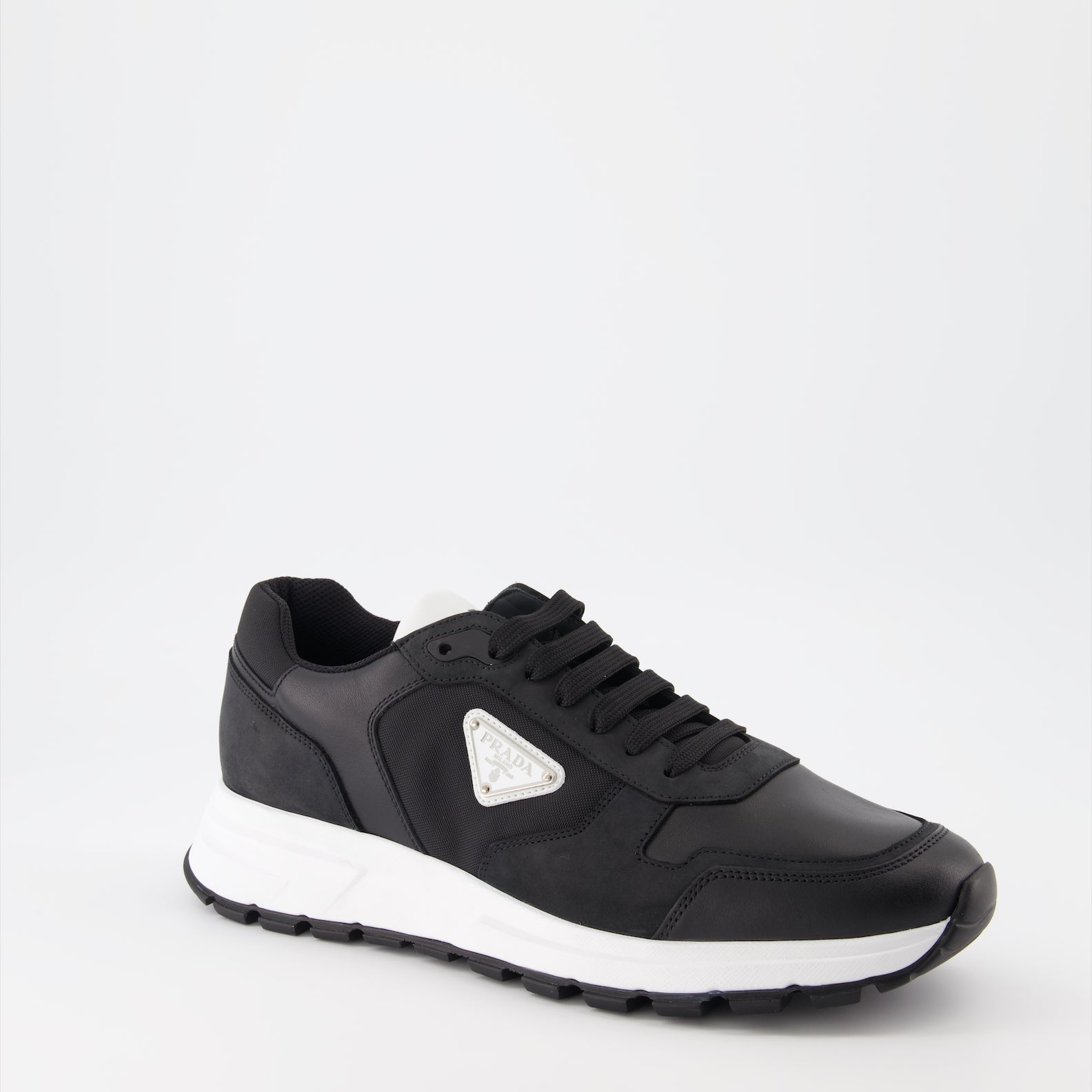 Prada Leather and Re-Nylon Sneakers - image 2