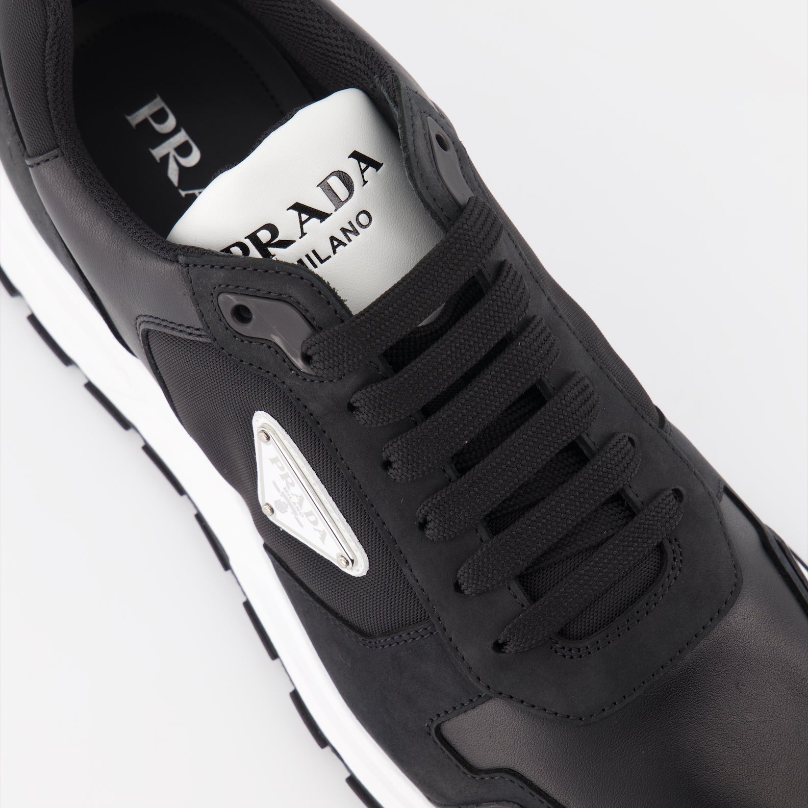 Prada Leather and Re-Nylon Sneakers - image 5