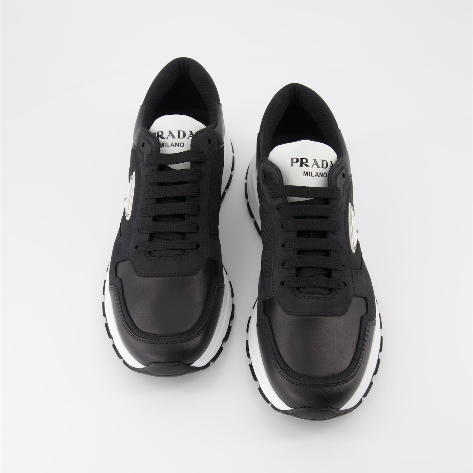 Prada Leather and Re-Nylon Sneakers - image 6