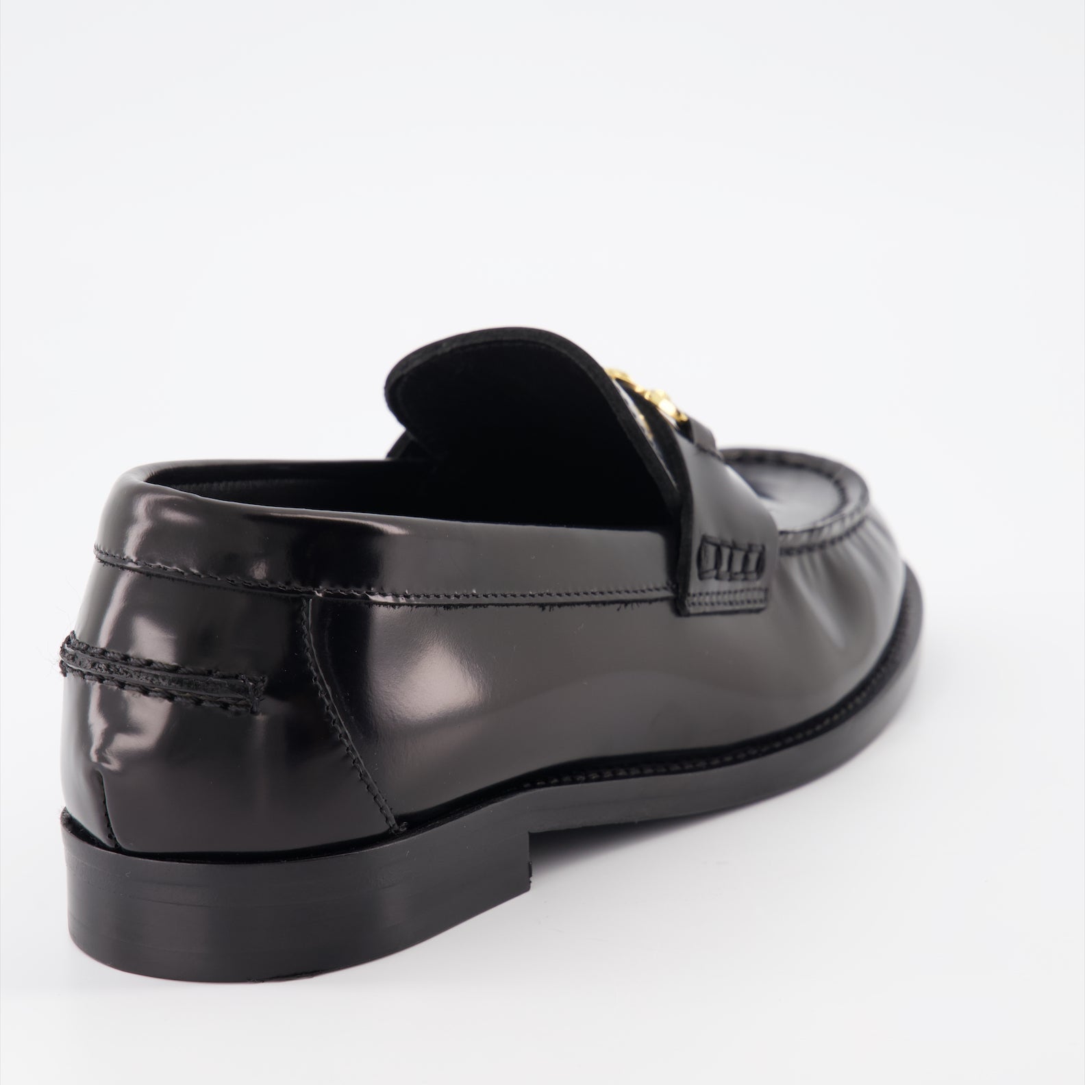 Versace Medusa Accent Leather Loafers - image 4