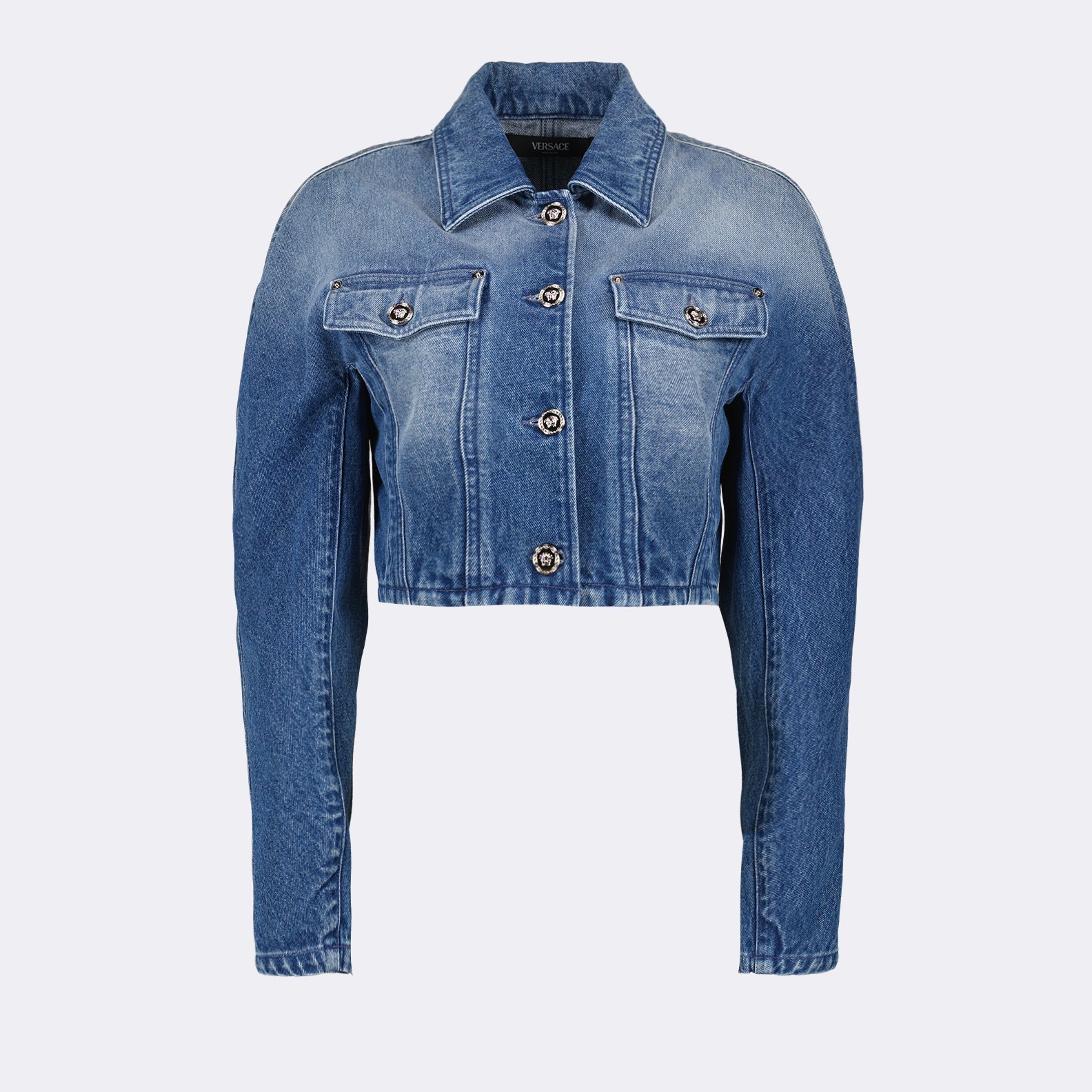 Versace Medusa Button Denim Jacket
