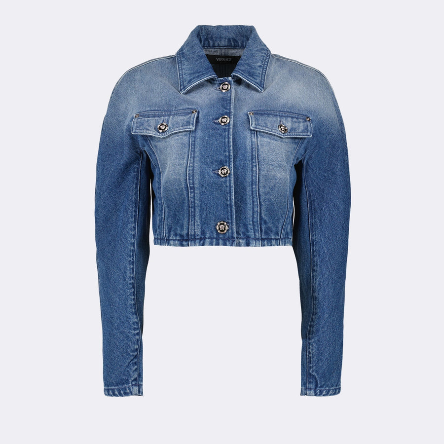 Versace Medusa Button Denim Jacket