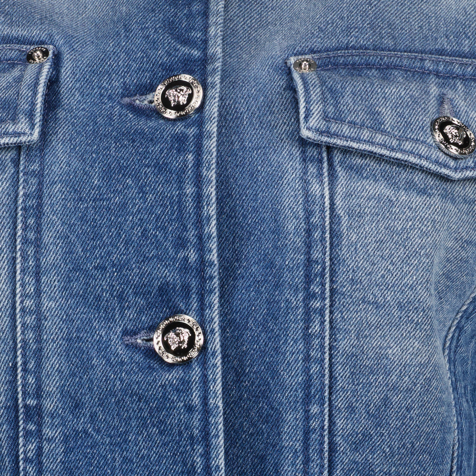 Versace Medusa Button Denim Jacket - image 3