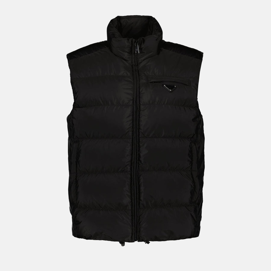 Prada Sleeveless down jacket in Re-Nylon