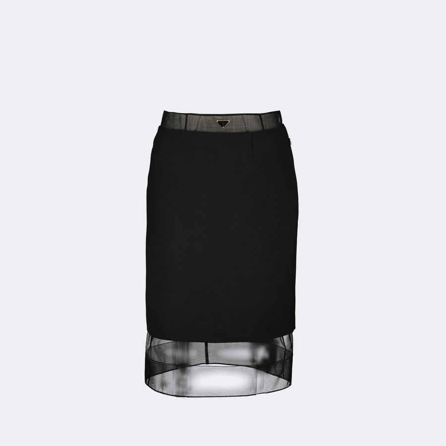 Prada Wool and Crinoline Skirt