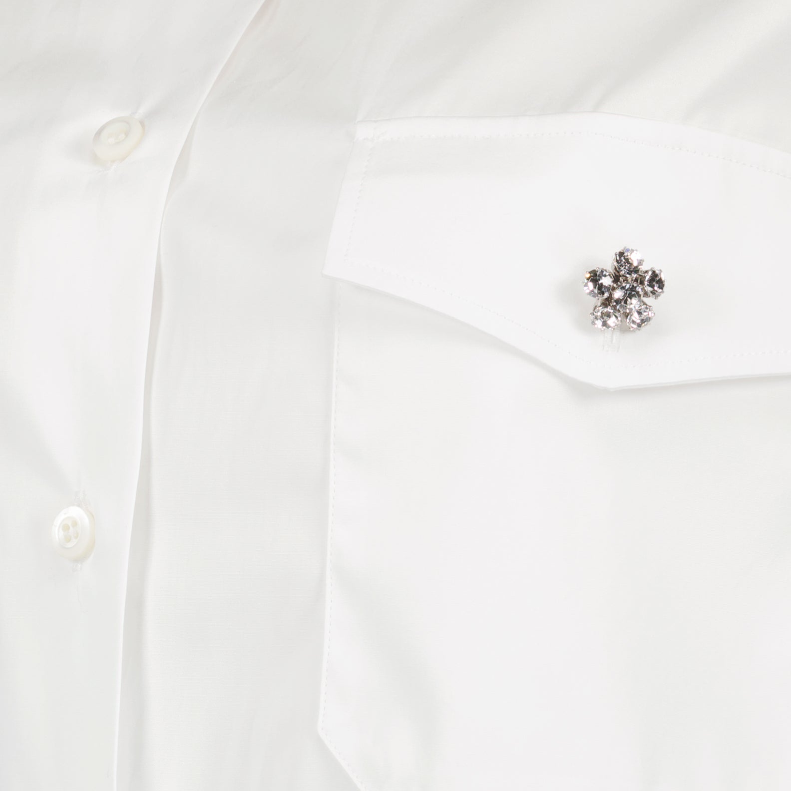 Prada White Utility Silk Shirt - image 5