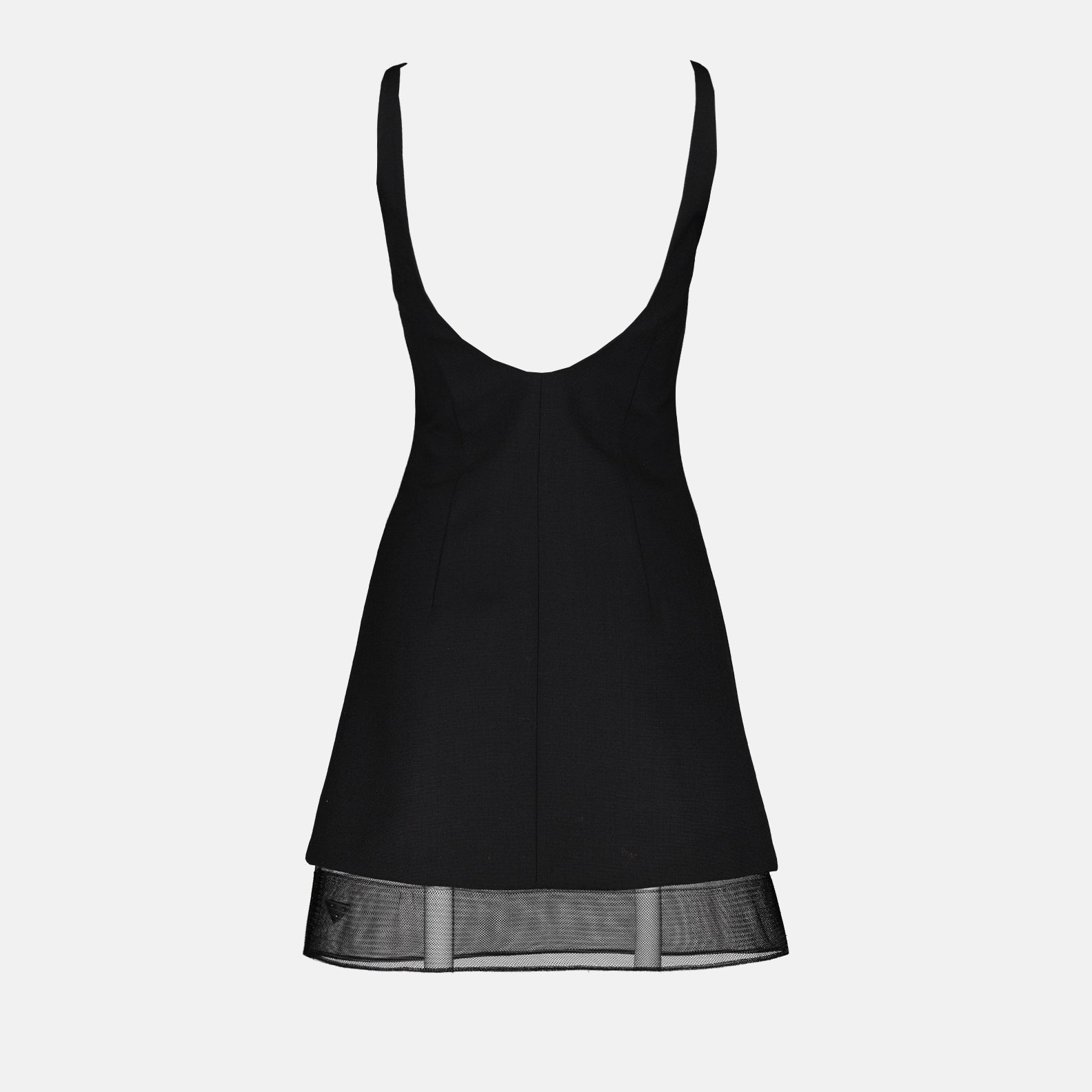 Prada Structured Mini Dress with Sheer Hem - image 4