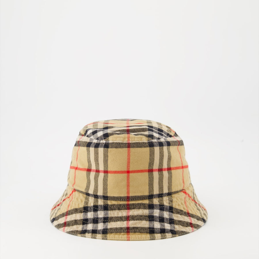 Burberry Vintage Check Bucket Hat – Beige