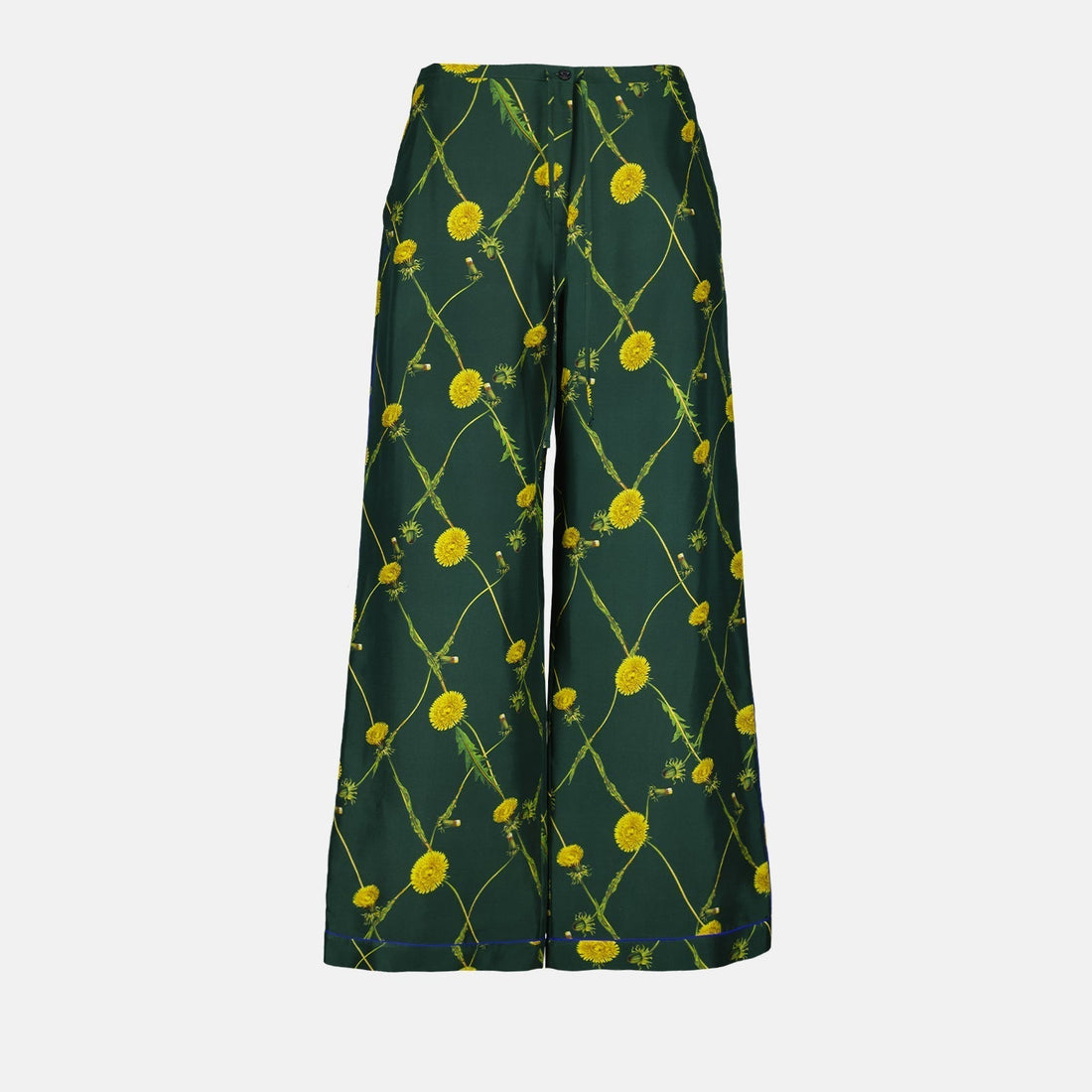 Floral Print Wide-Leg Trousers