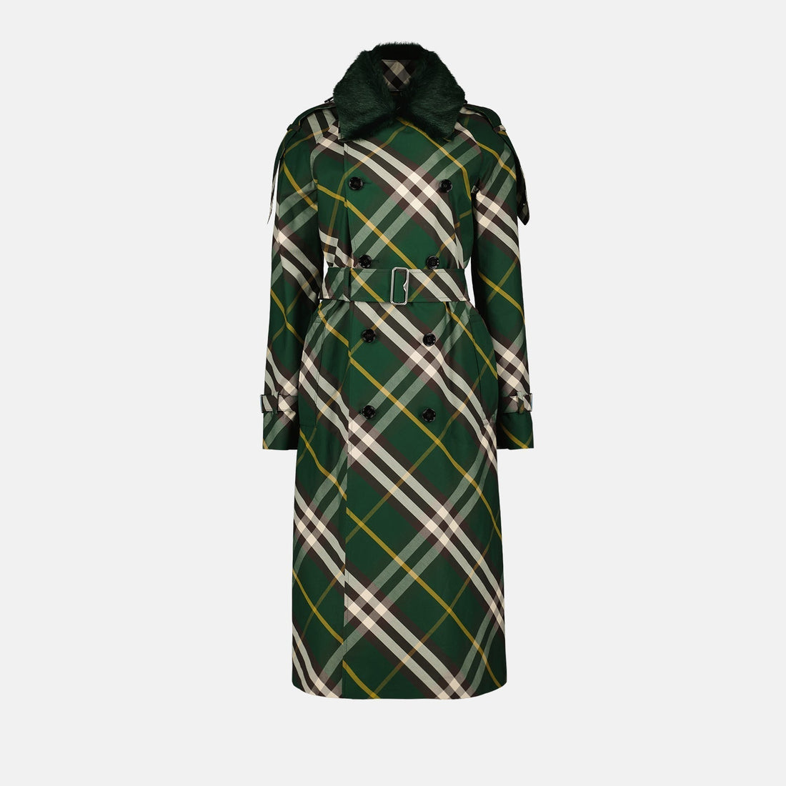 Checked Trench Coat
