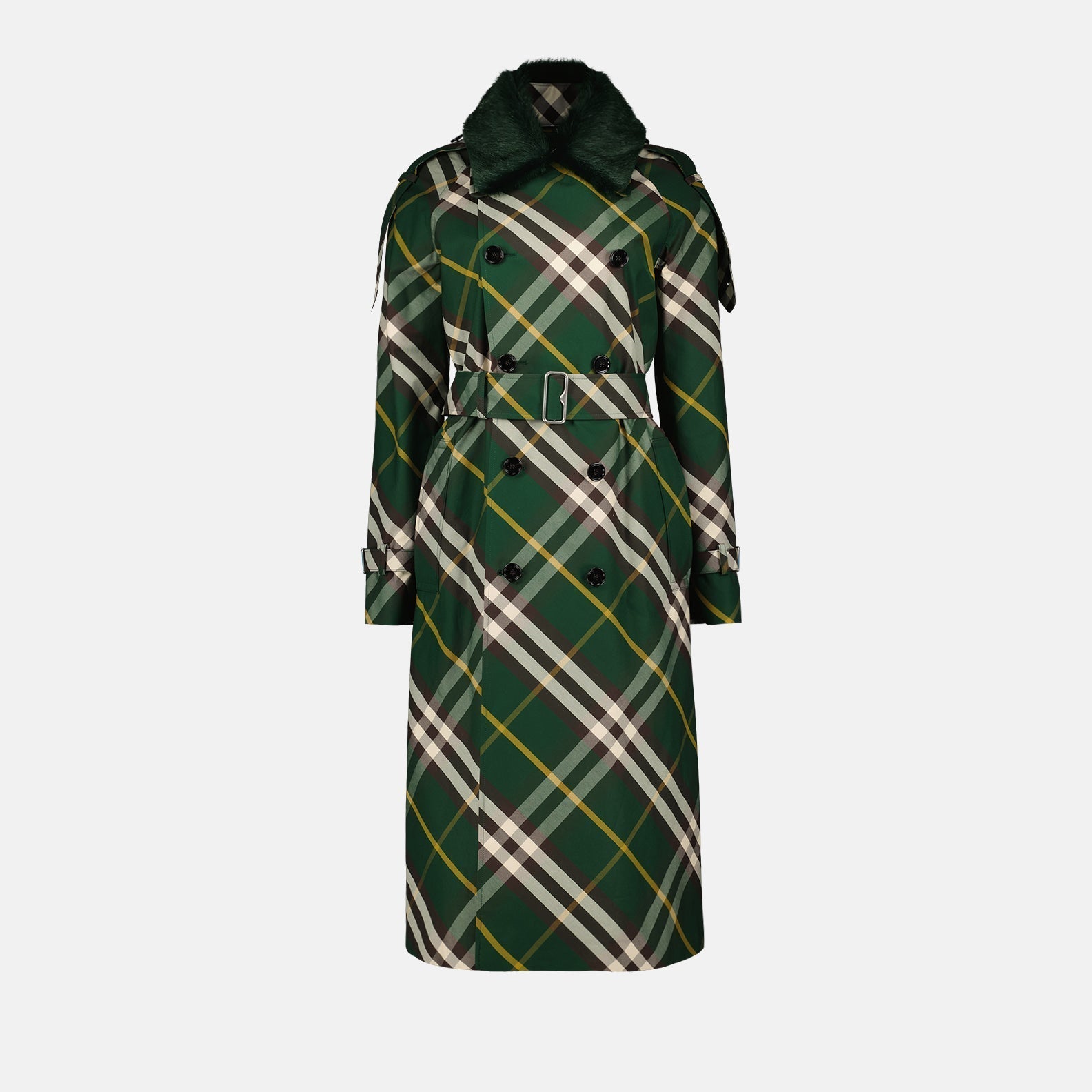 Burberry Checked Trench Coat