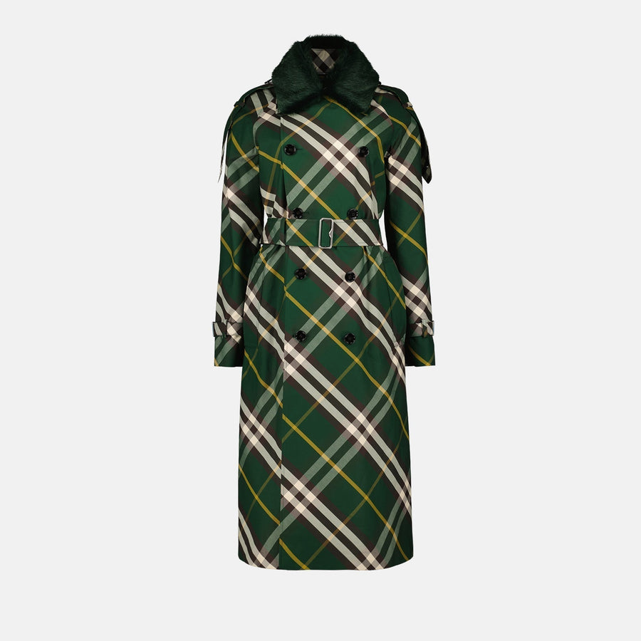 Burberry Checked Trench Coat