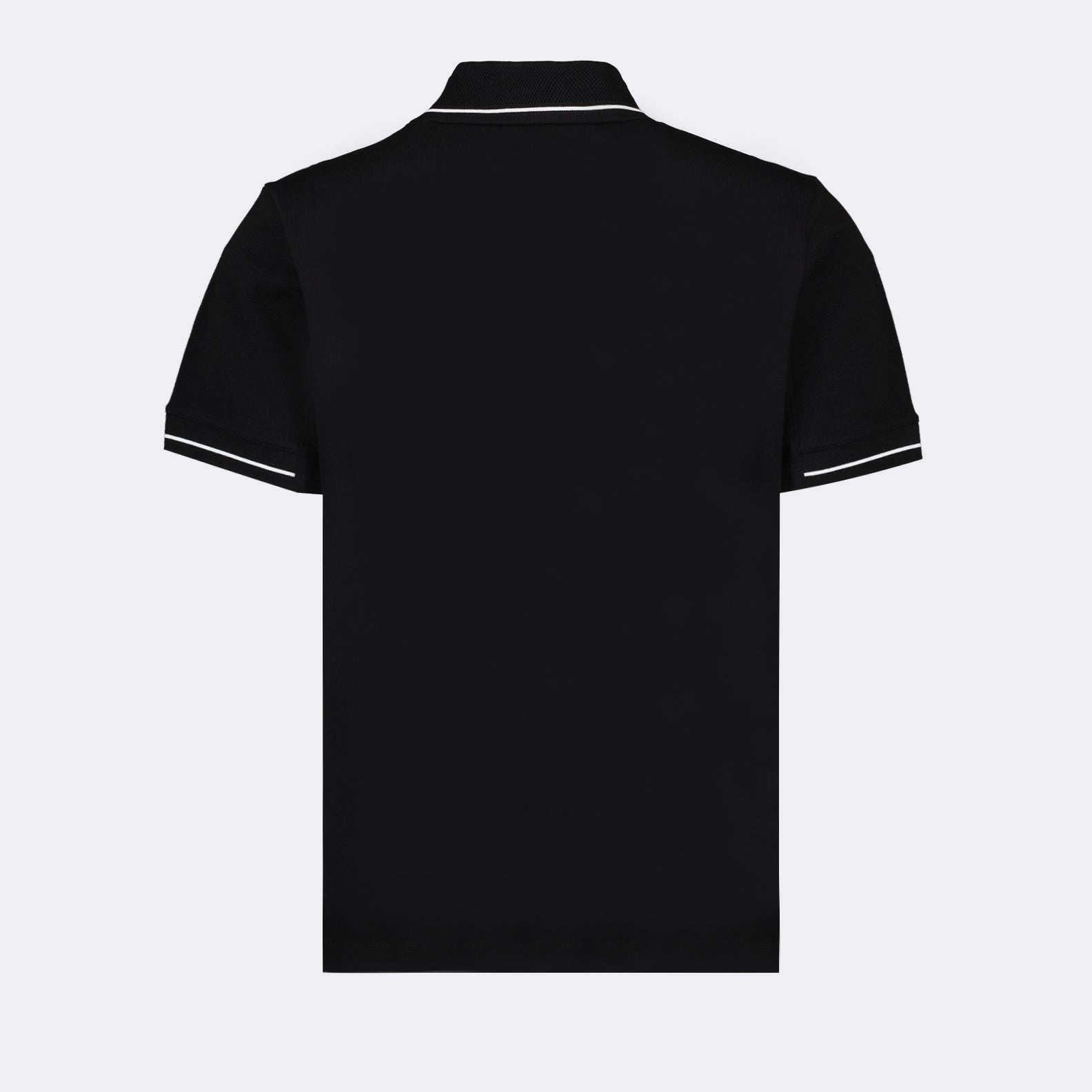 Moncler Moncler Black Polo Shirt with Tonal Logo and Contrast Trim - image 4