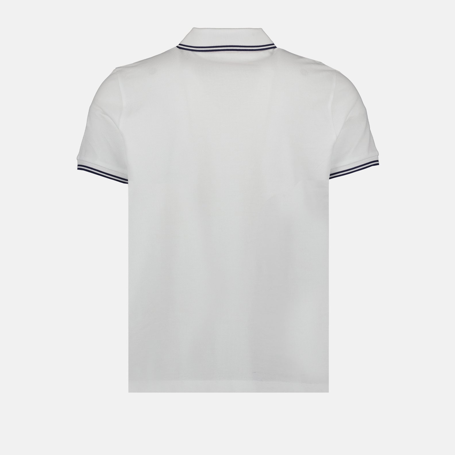 Moncler Moncler White Polo Shirt with Contrast Navy Trim - image 4
