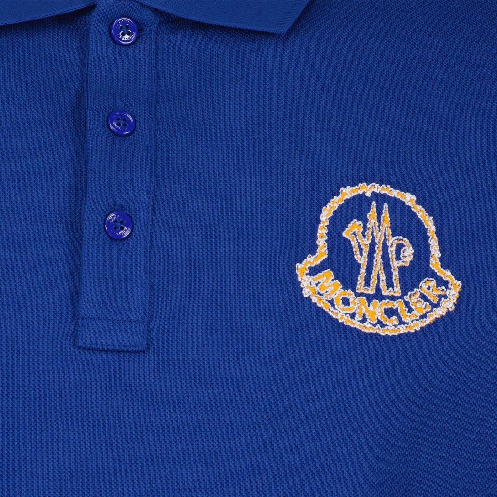 Moncler Moncler Blue Polo Shirt with Statement Logo - image 5