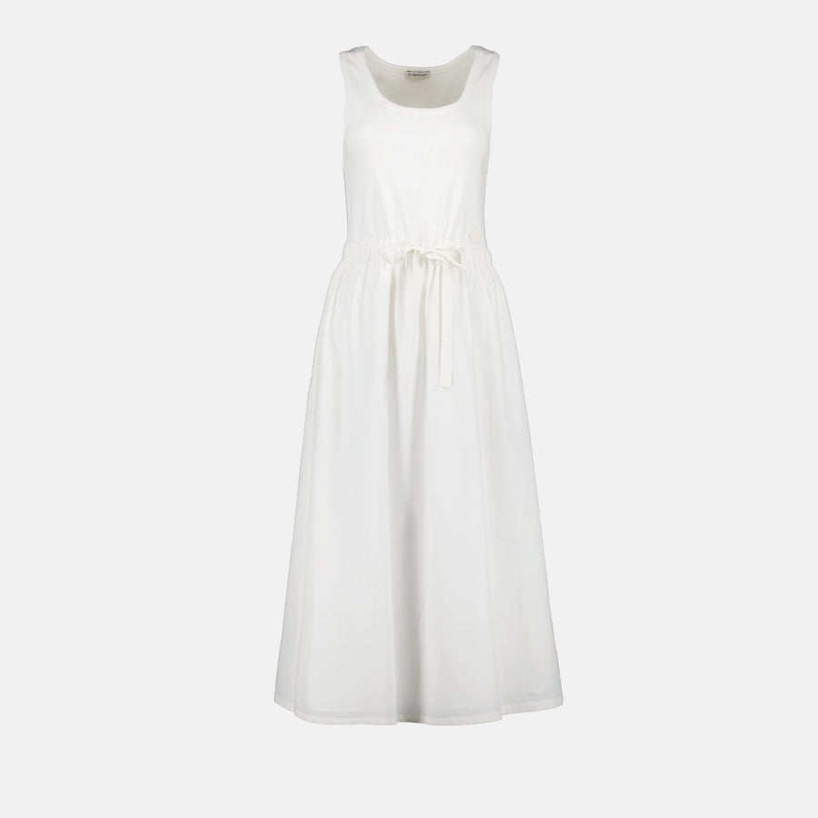 Moncler Sleeveless Drawstring Waist Maxi Dress