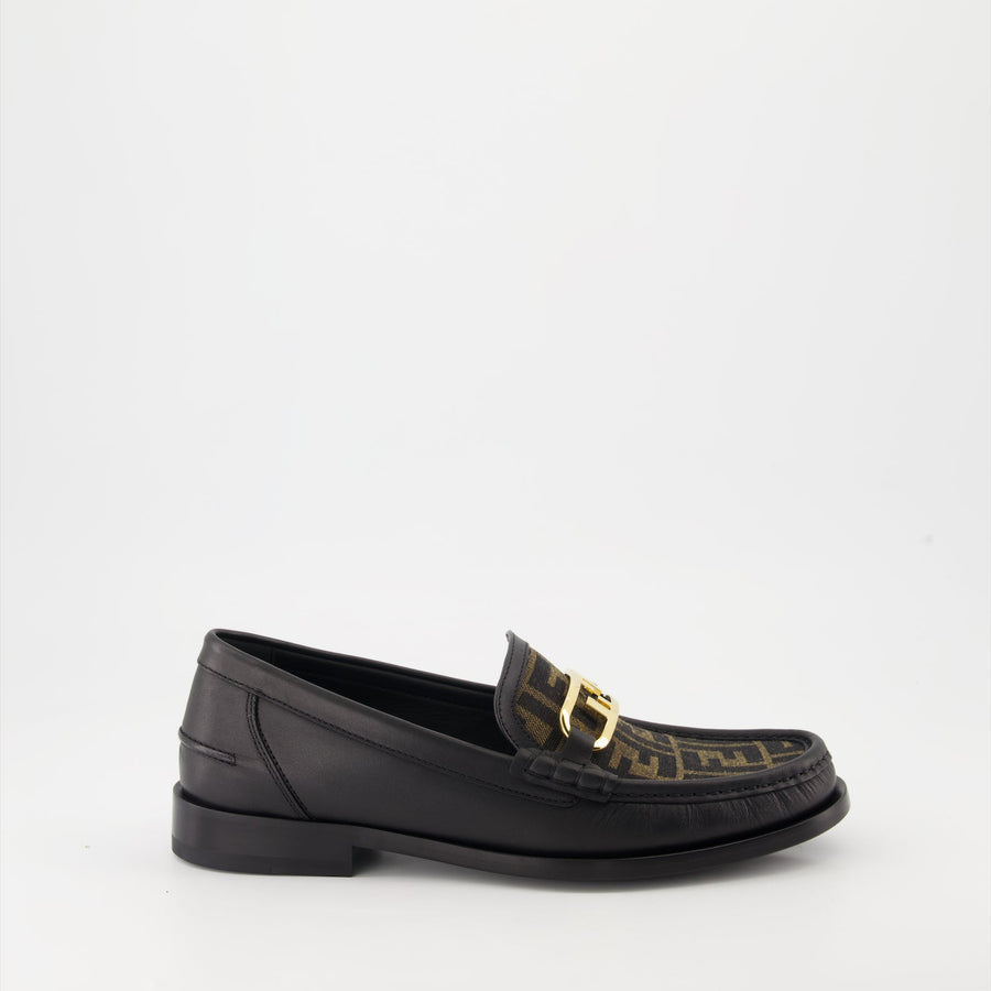 Fendi Fendi O'Lock Leather Loafers
