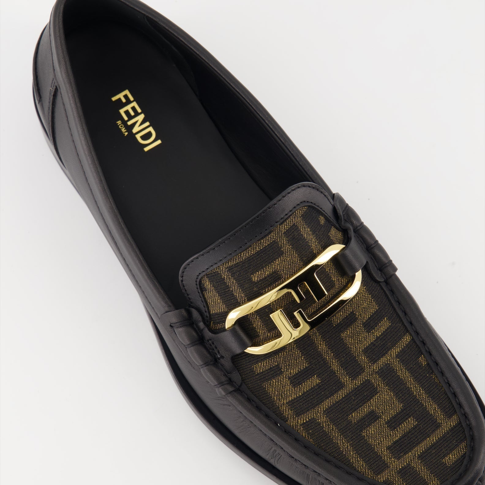Fendi Fendi O'Lock Leather Loafers - image 5