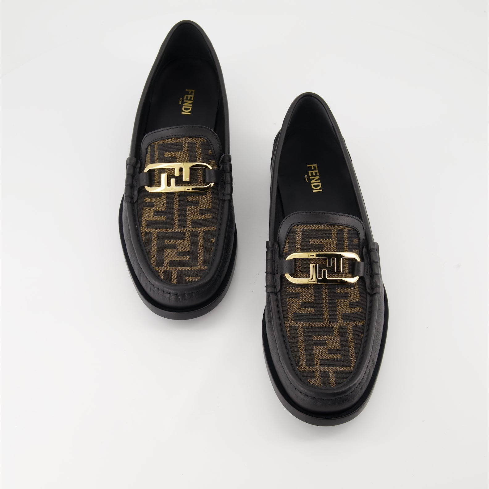 Fendi Fendi O'Lock Leather Loafers - image 6