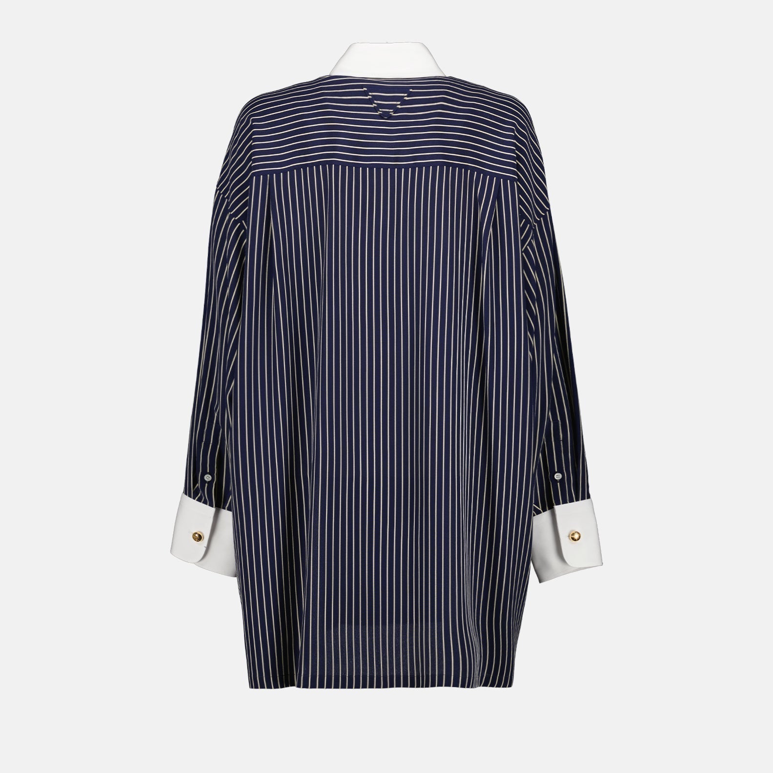 Prada Navy Striped Oversized Shirt - image 4