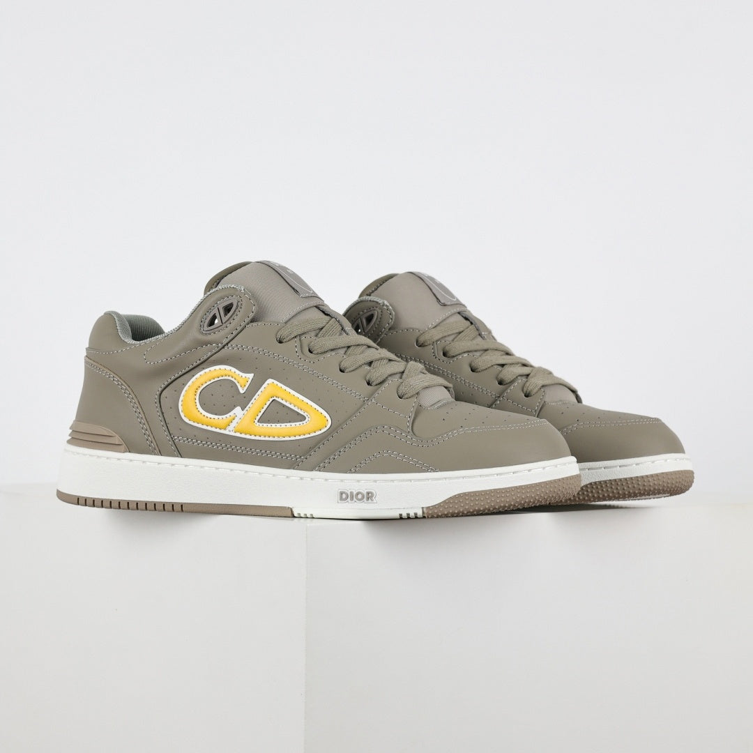 Dior B57 Low-Top Sneakers in Taupe with Yellow CD Signature - image 8