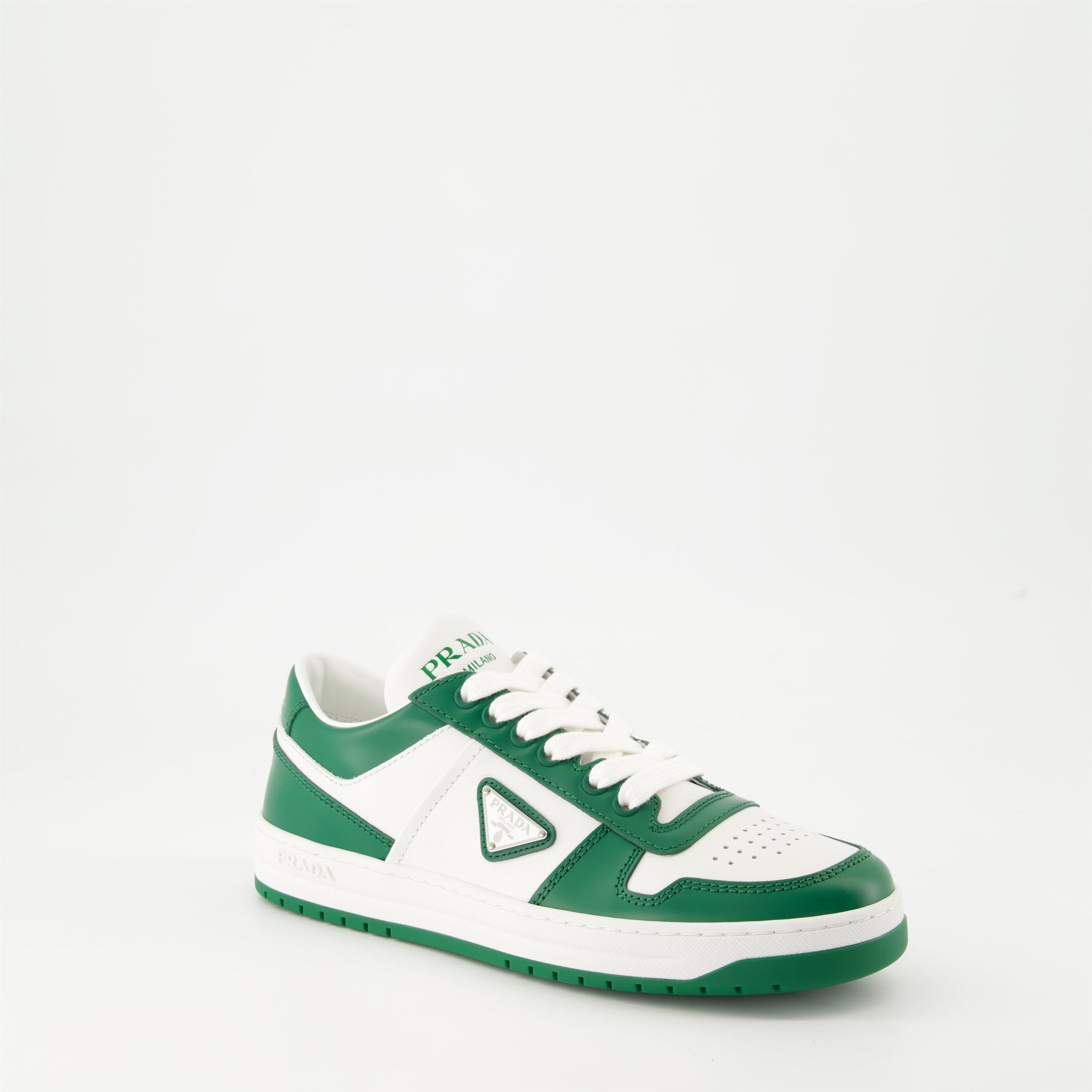 Prada Panel Low-Top Sneakers-Green - image 2