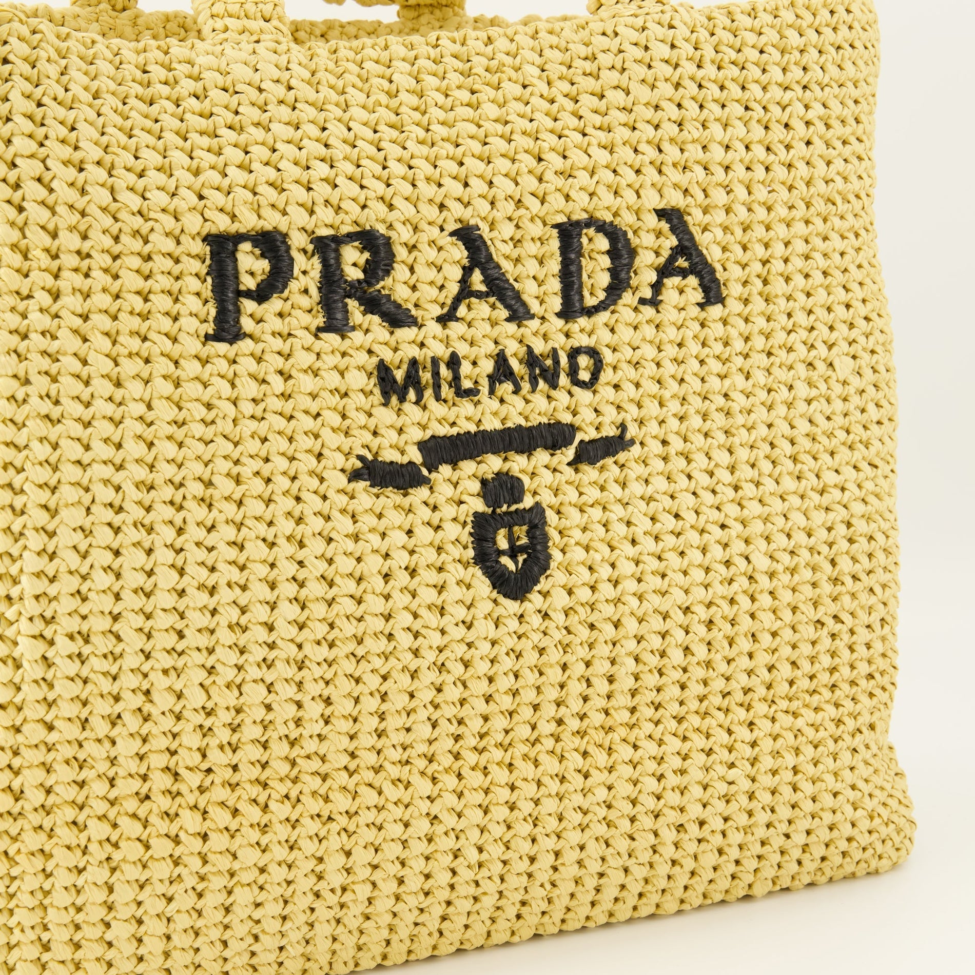 Prada Raffia Tote Bag (Yellow) - image 3