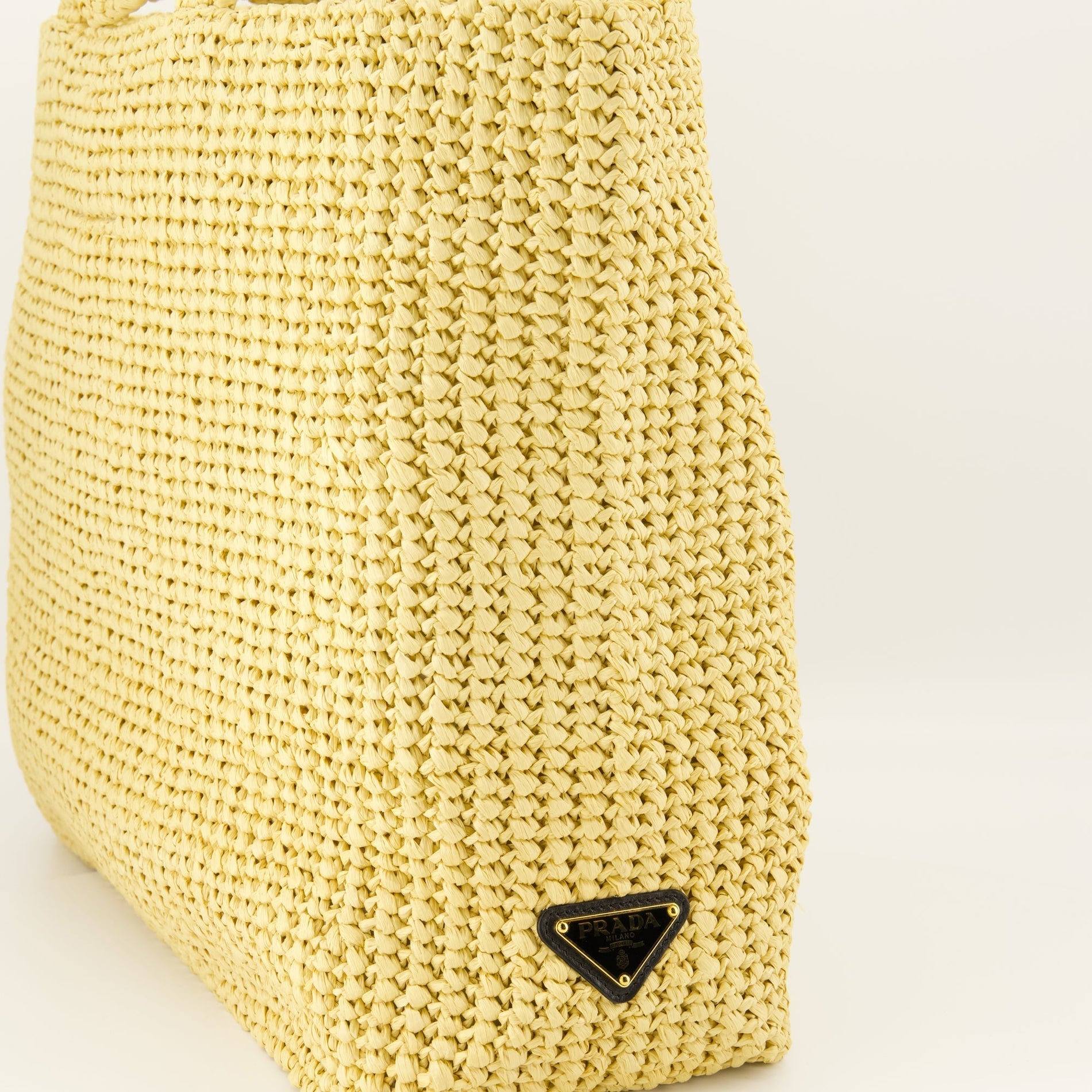 Prada Raffia Tote Bag (Yellow) - image 4
