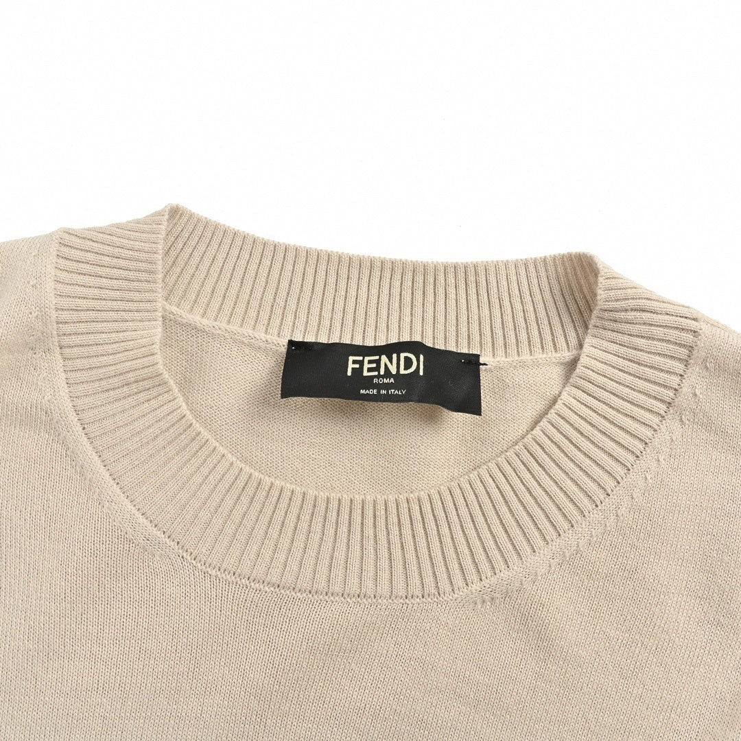 Fendi Diagonal FF Motif Wool Sweater - image 5