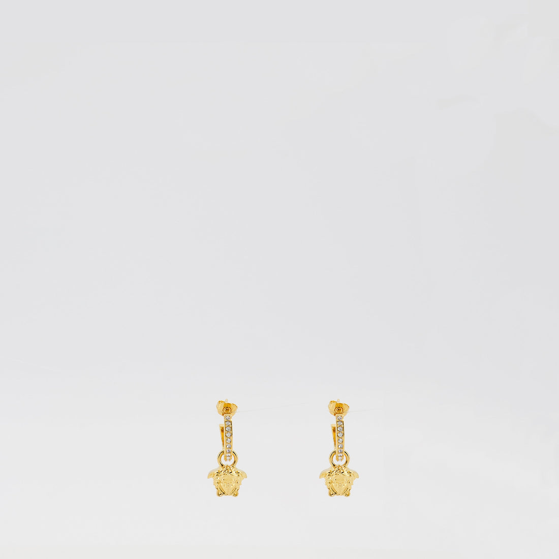 Medusa Drop Earrings with Crystal Bar