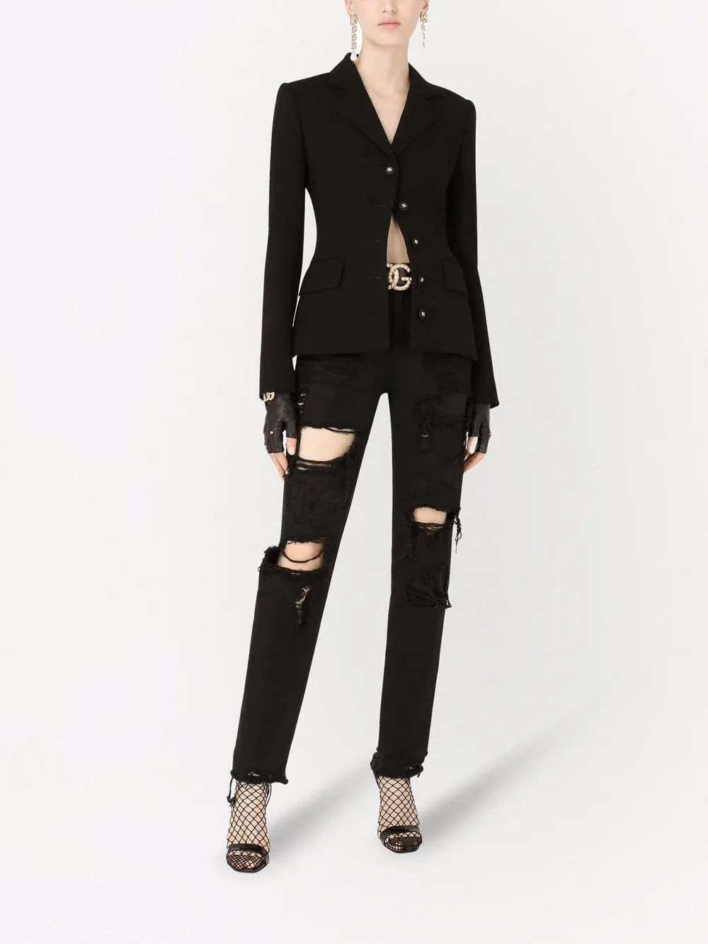 Dolce & Gabbana Distressed Black Slim-Fit Jeans - image 2