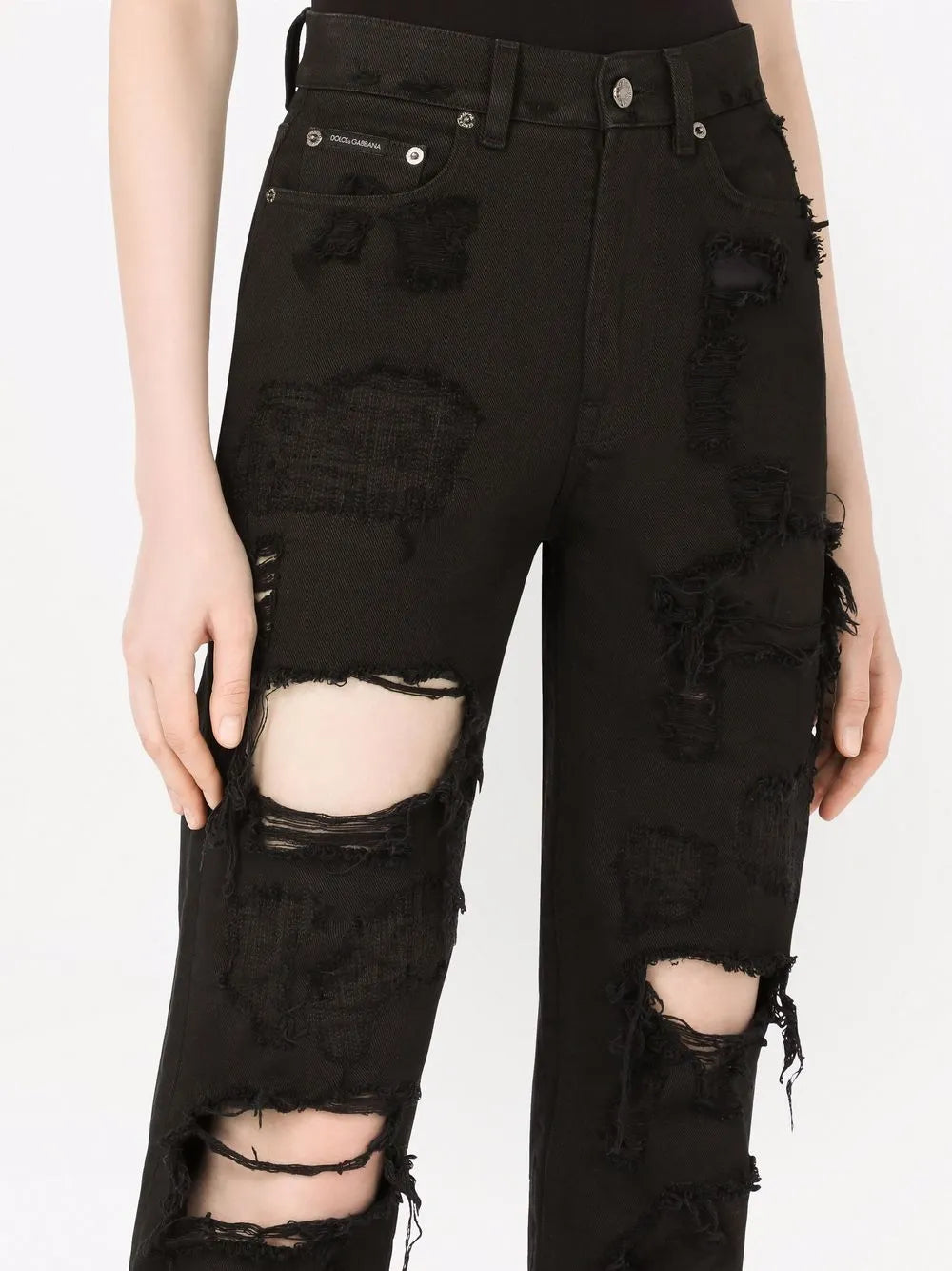 Dolce & Gabbana Distressed Black Slim-Fit Jeans - image 7