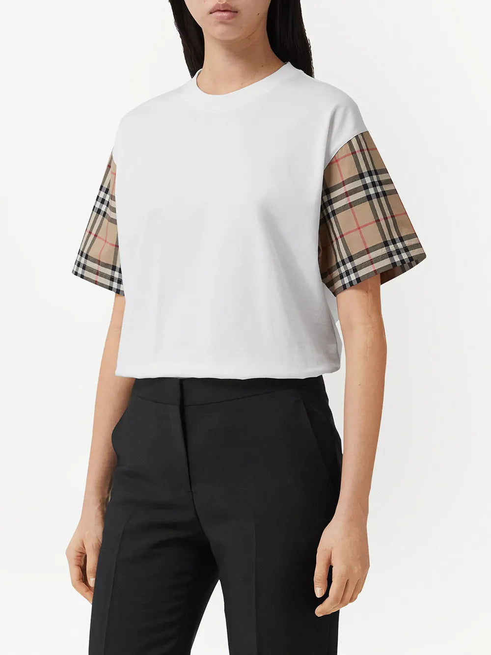 Burberry Check Sleeve Cotton T-Shirt - image 3