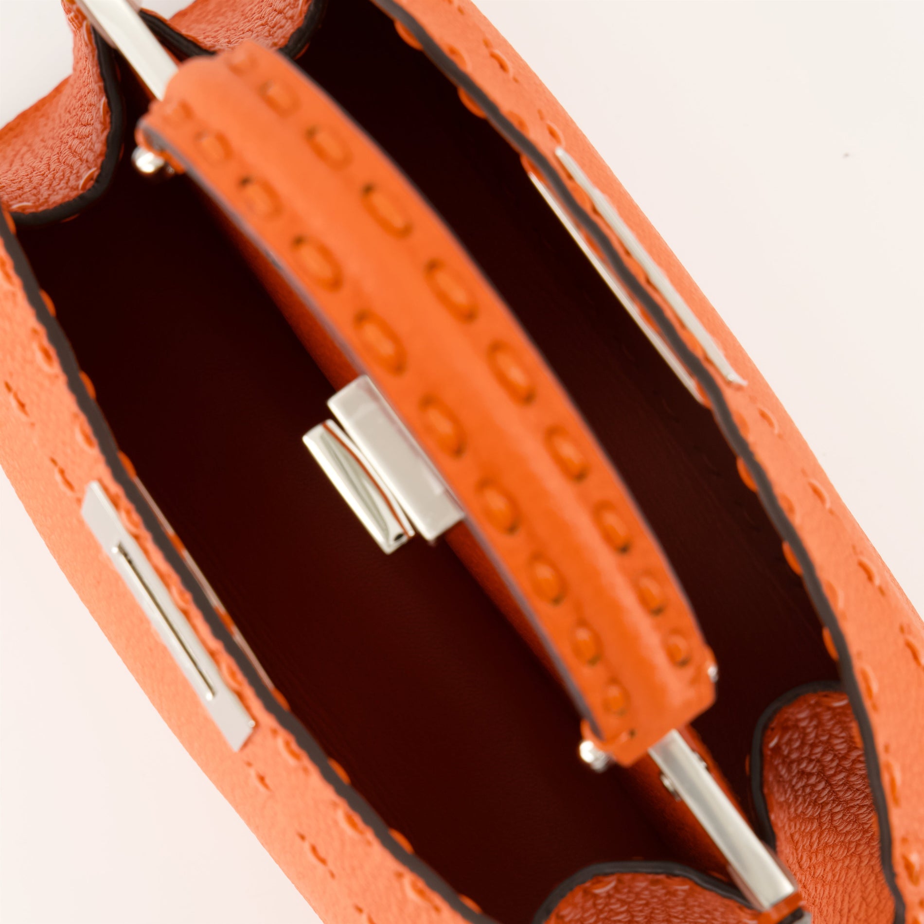 Fendi Peekaboo Mini – Orange Leather - image 4