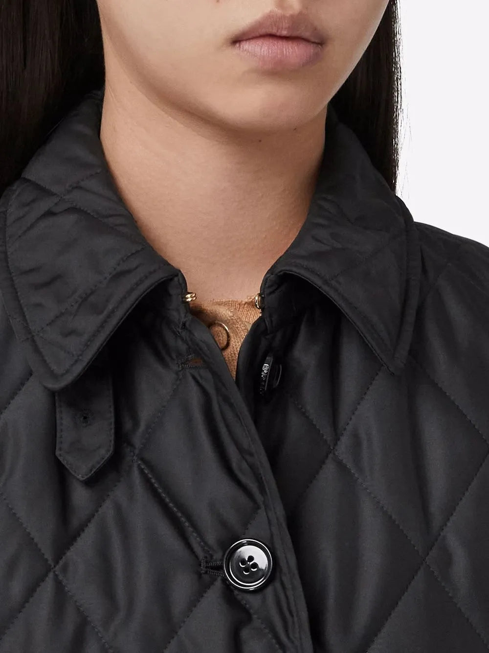 Burberry Black Diamond-Quilted Jacket - image 6