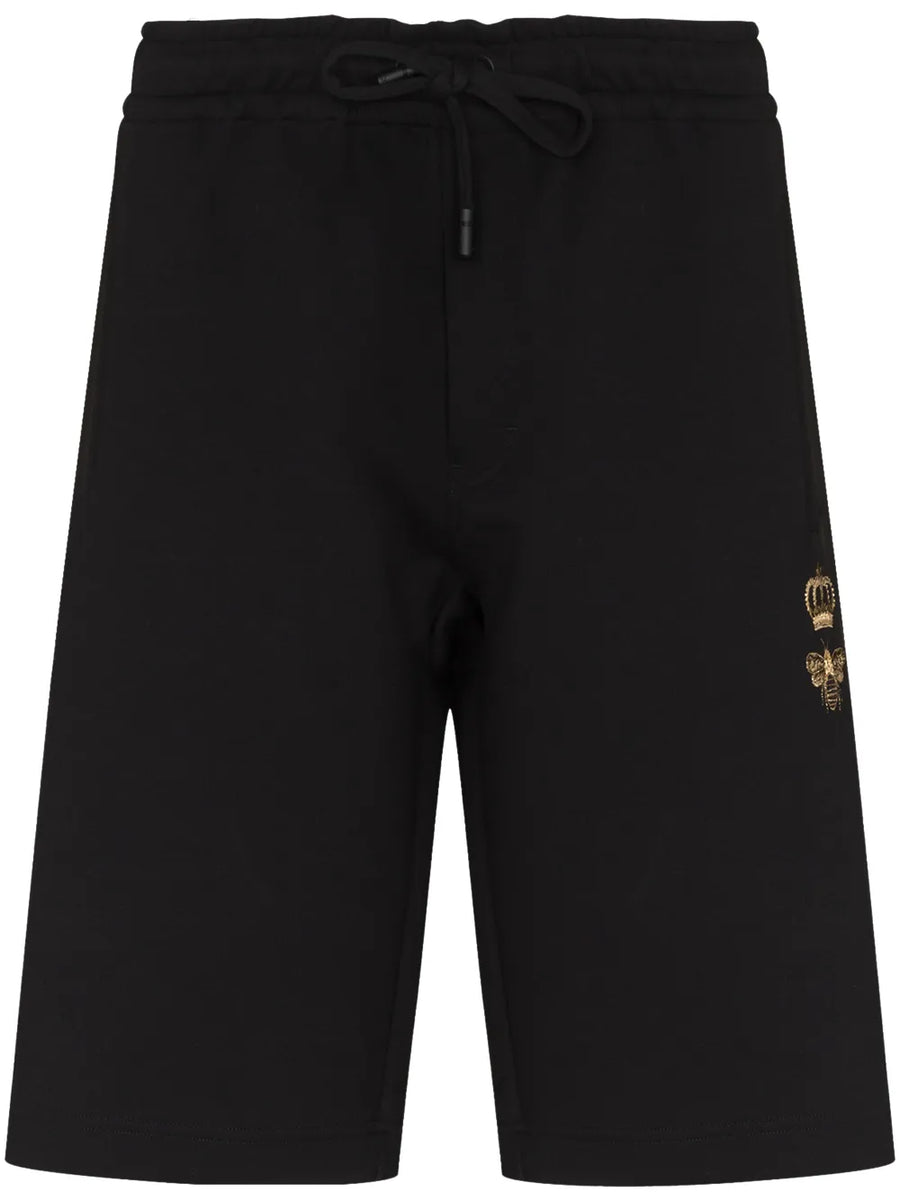 Dolce & Gabbana Men’s Embroidered-Bee Drawstring Shorts