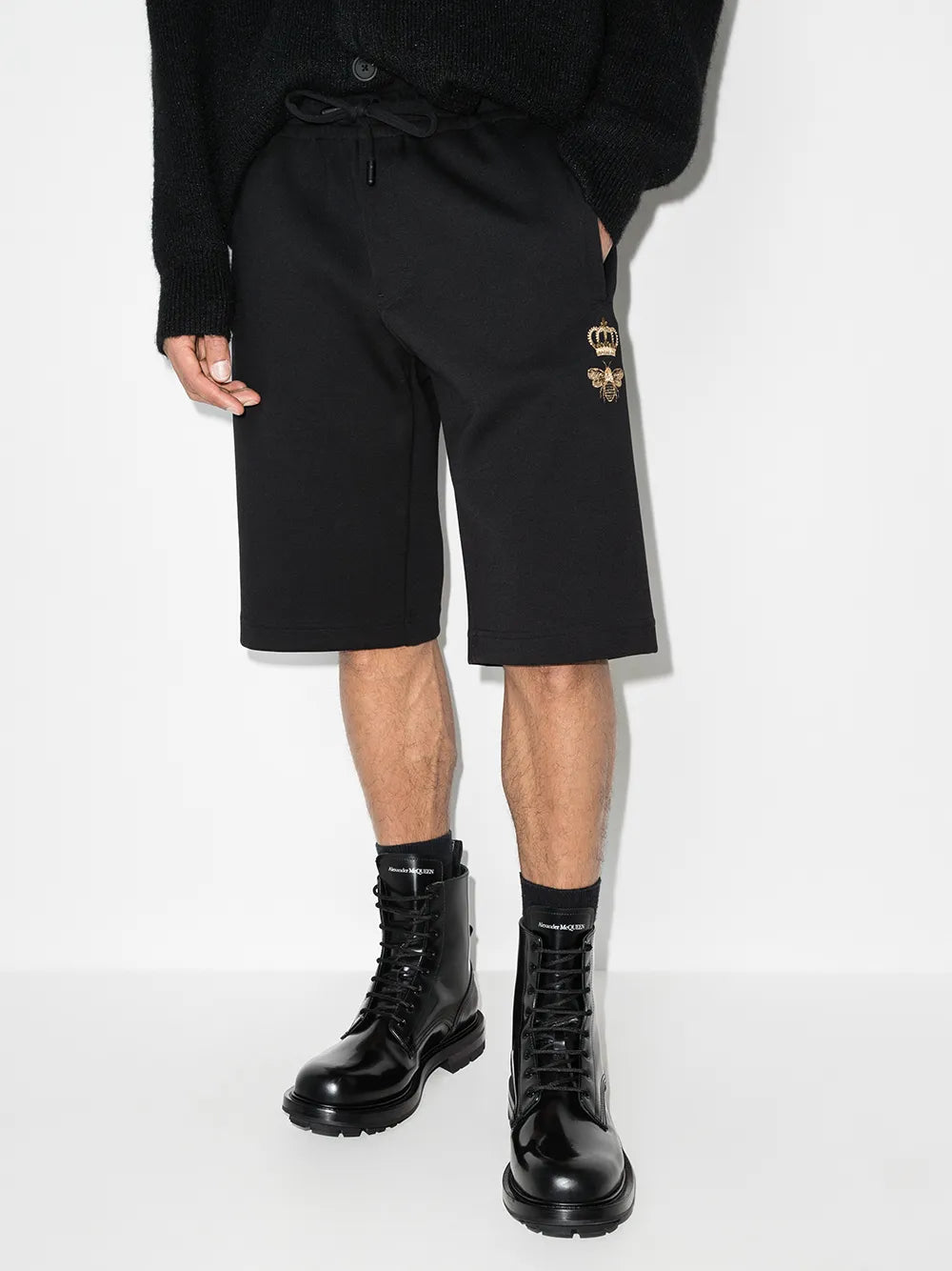 Dolce & Gabbana Men’s Embroidered-Bee Drawstring Shorts - image 2