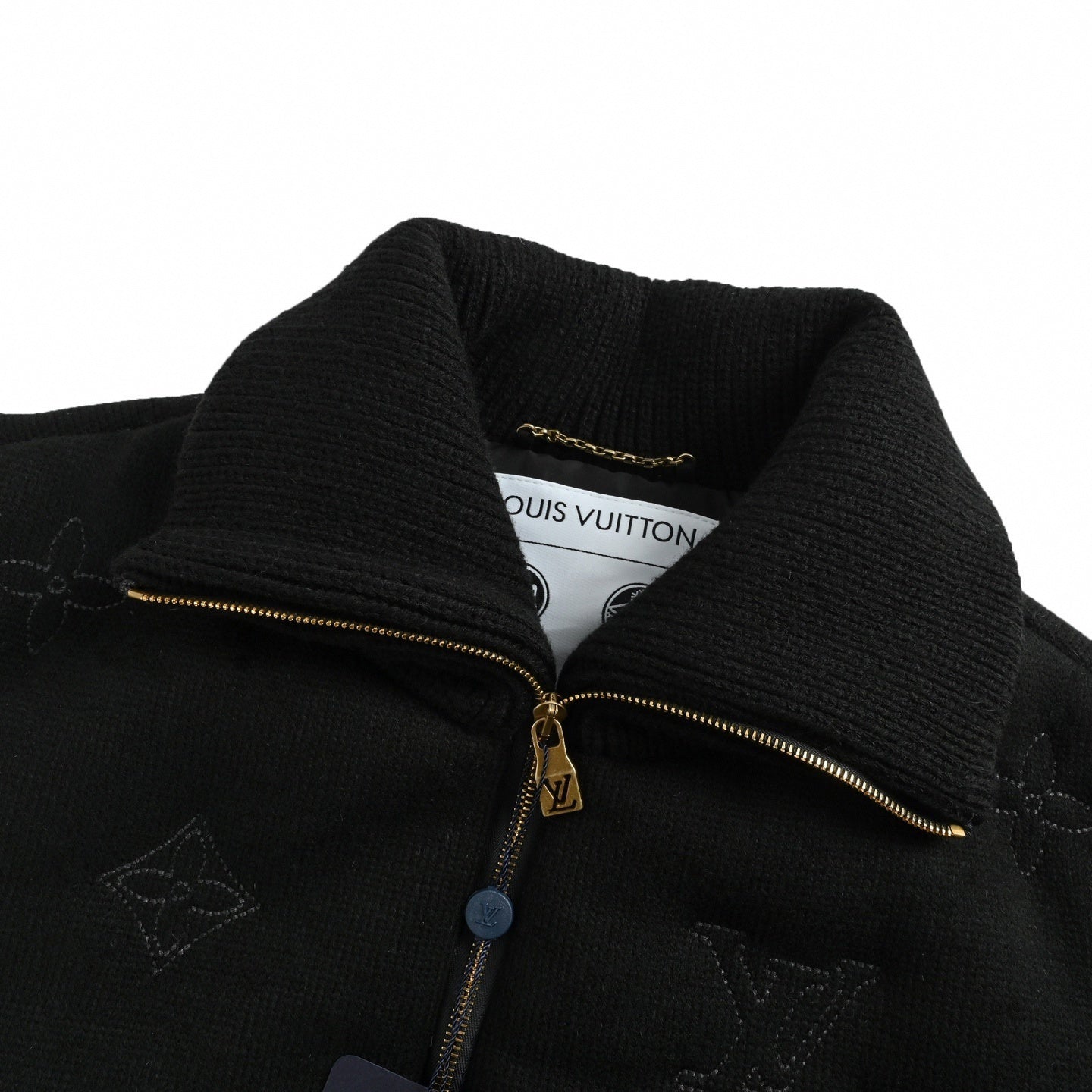 Louis Vuitton Monogram Outline Embroidered Knit Zip Jacket - image 6