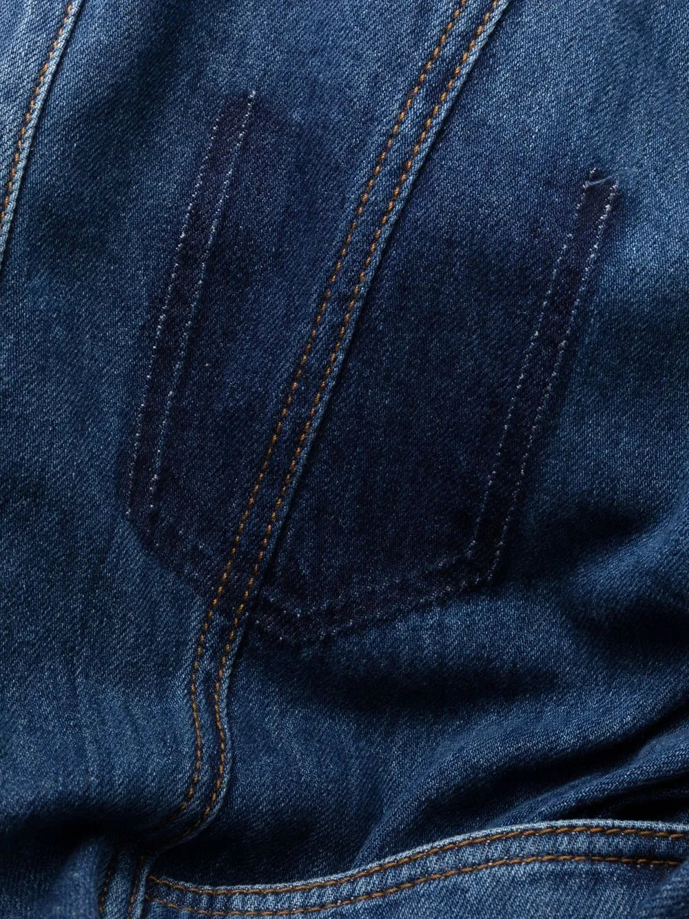 Alexander McQueen Structured Denim Fit-and-Flare Dress - image 8