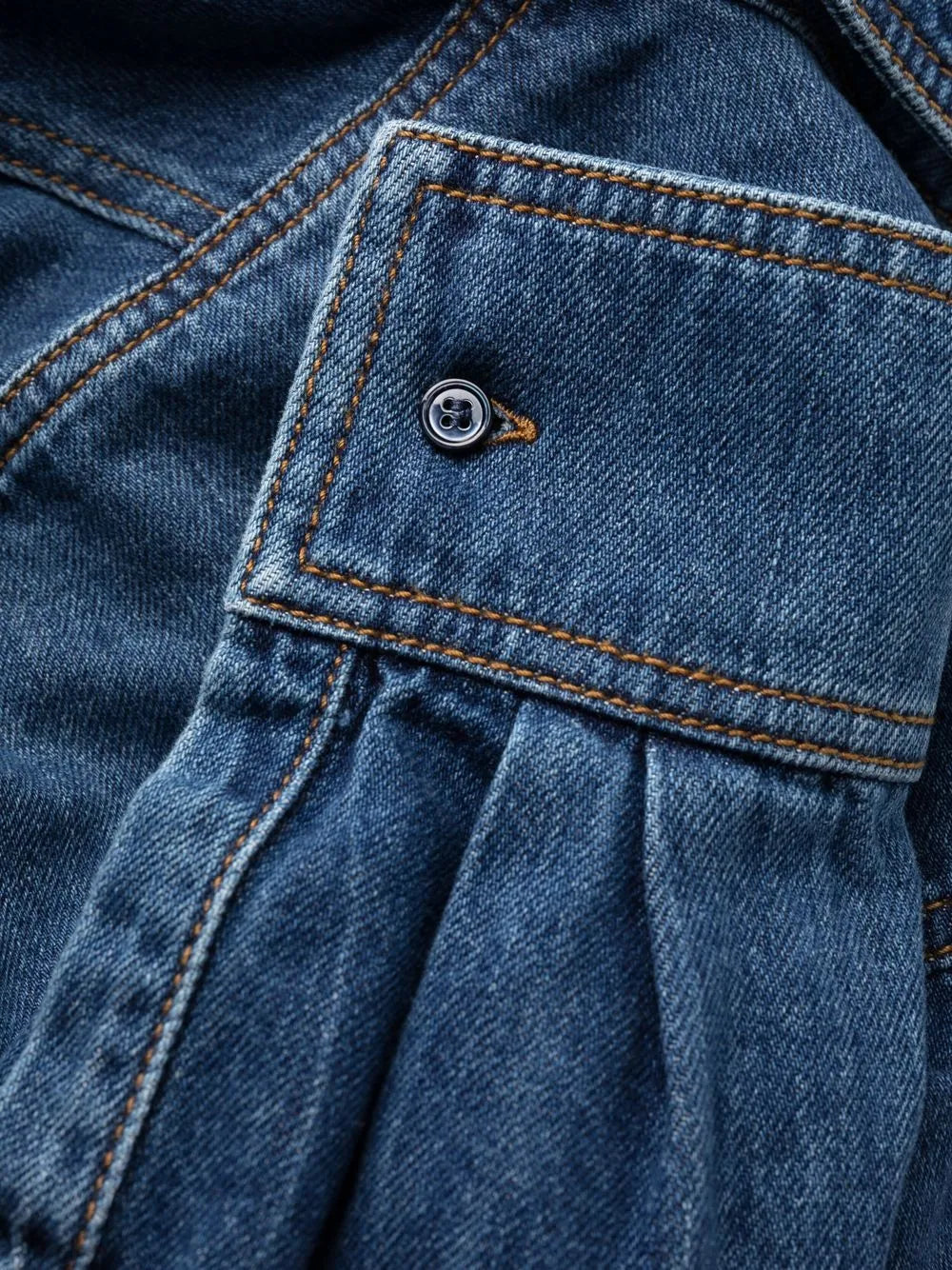 Alexander McQueen Structured Denim Fit-and-Flare Dress - image 9
