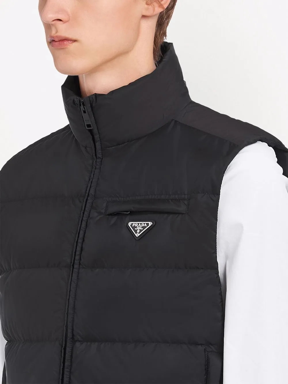 Prada Sleeveless down jacket in Re-Nylon - image 7