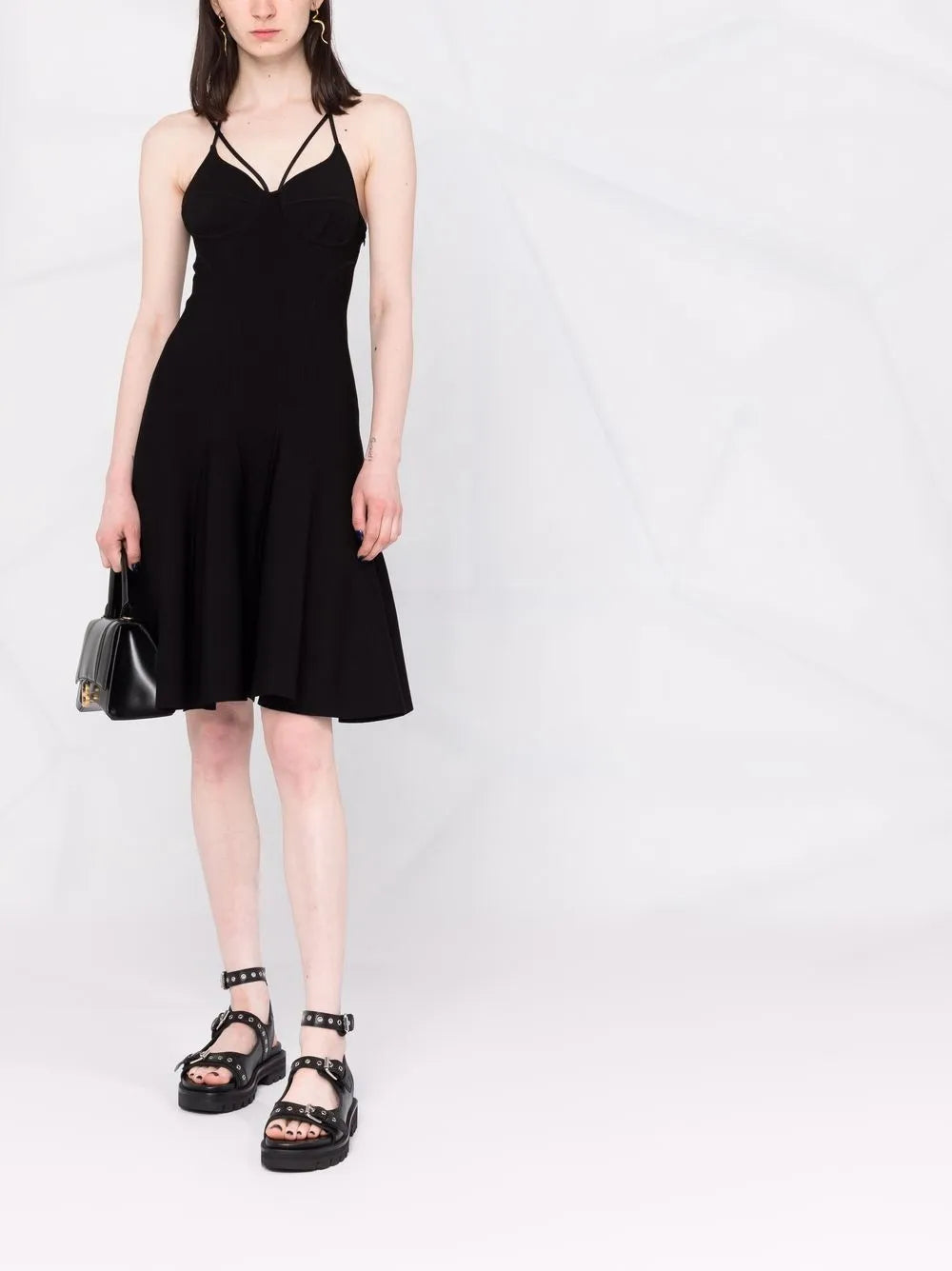 Alexander McQueen Strappy Corset Flare Mini Dress - image 2