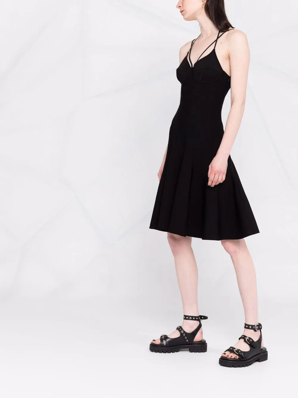 Alexander McQueen Strappy Corset Flare Mini Dress - image 6