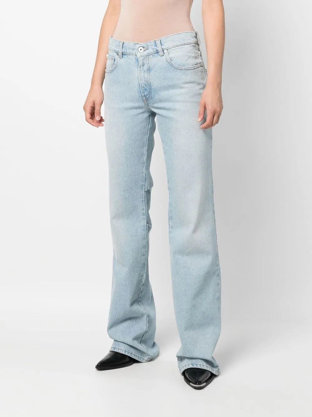 Off-White High-Rise Flared Denim Jeans - image 3