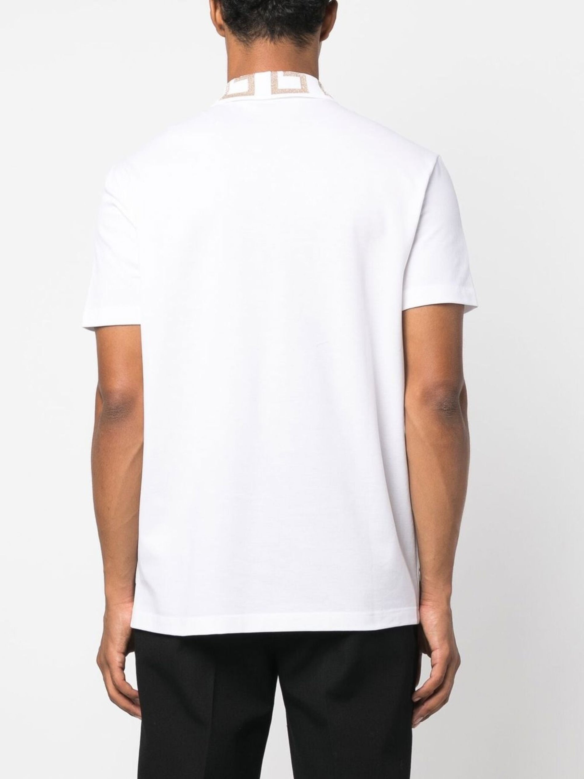 Versace Embroidered Cotton Piqué Polo - image 4