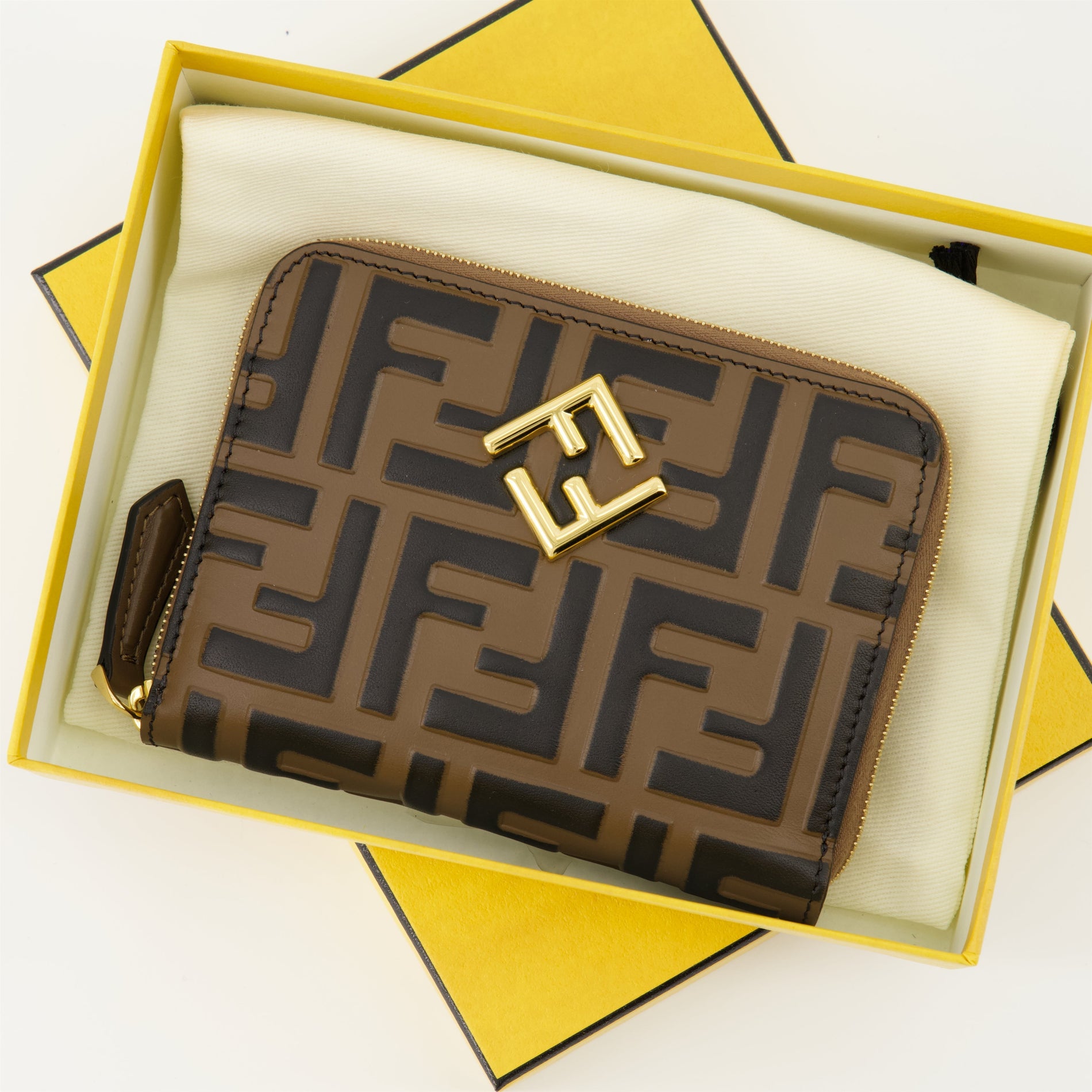 Fendi Embossed Zip Wallet - image 4