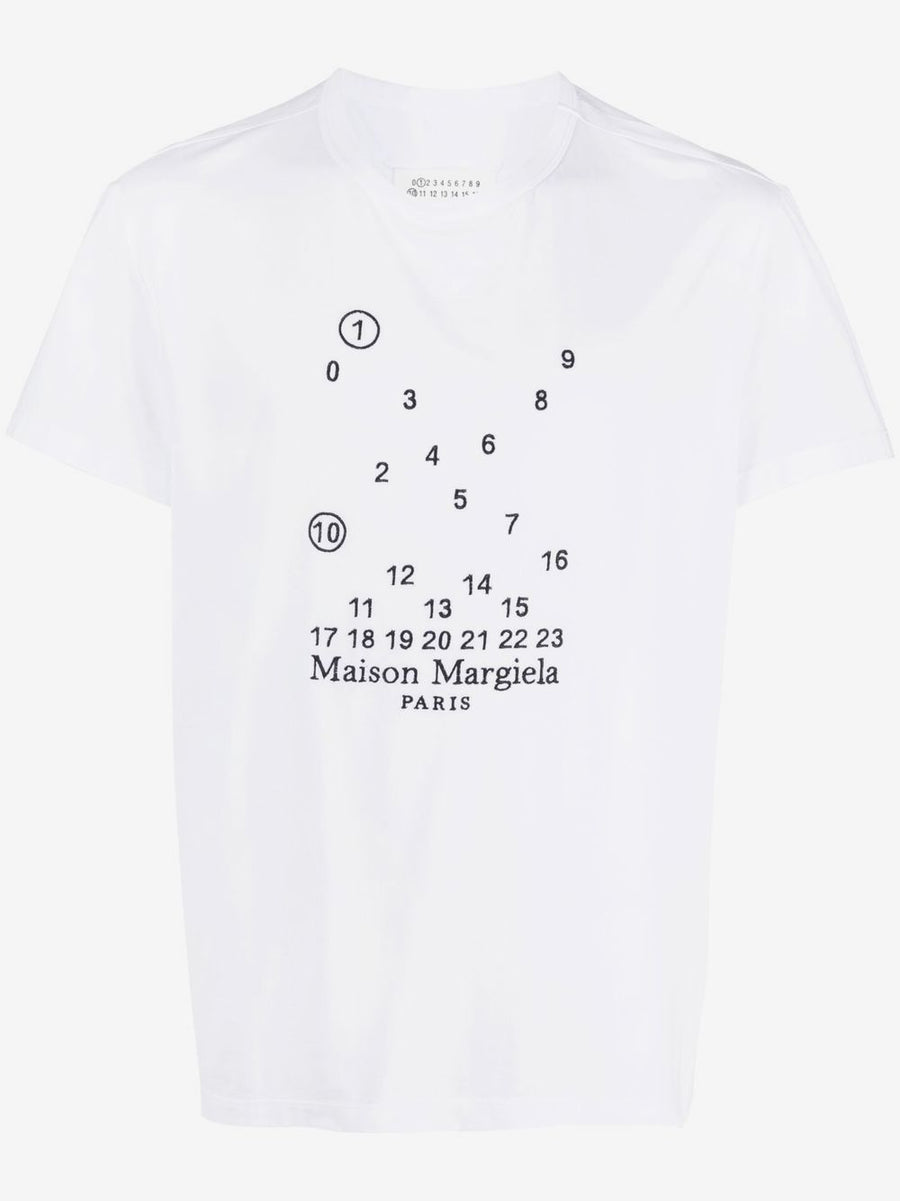Maison Margiela Numeric Logo-Embroidered T-Shirt