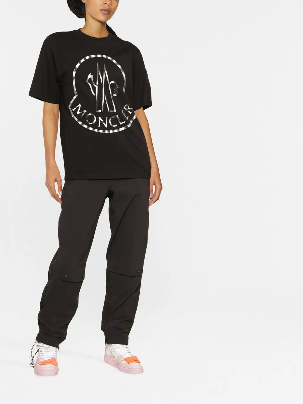 Moncler Metallic Logo Cotton T-Shirt - image 2