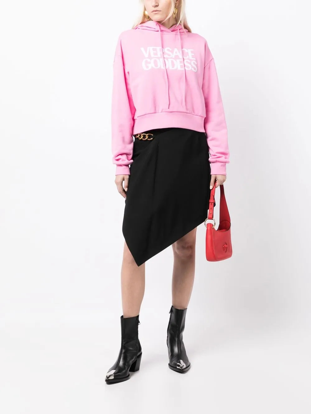Versace Goddess Cropped Hoodie - image 2